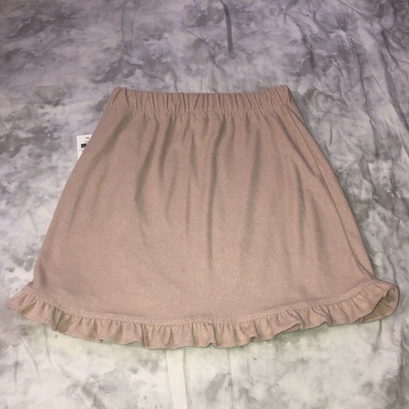 NWT Bar III Terry Cloth Ruffle Faux Wrap Mini Skirt - Picture 4 of 4